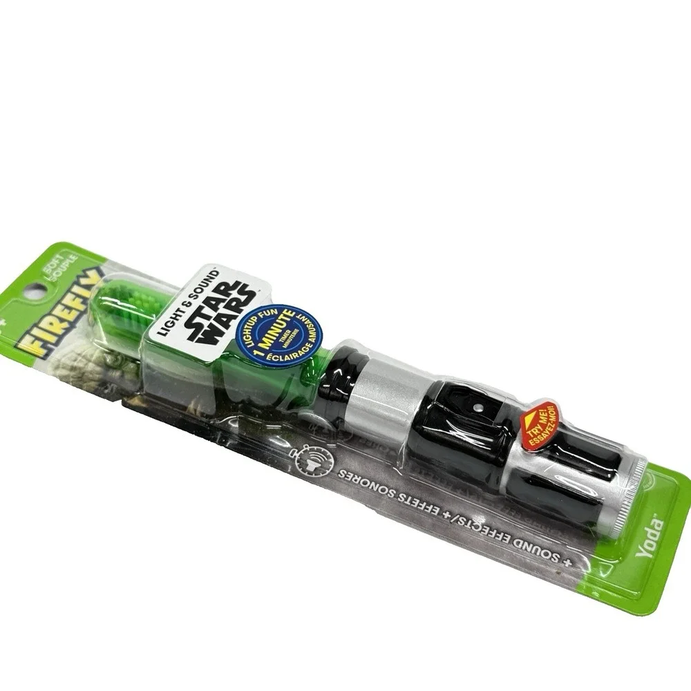 Firefly Kids Soft Toothbrush, Star Wars Lightsaber, Green Yoda Light & Sounds‎